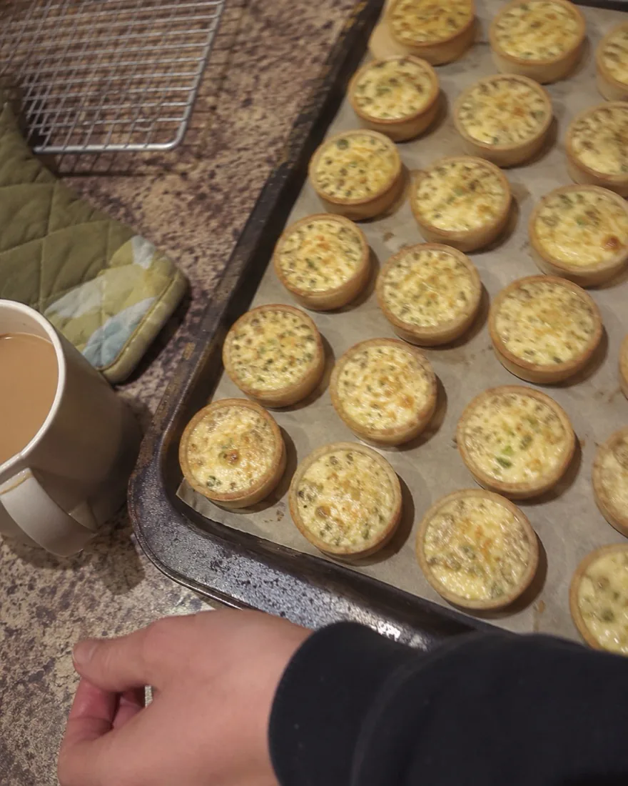 Tray of mini tartlets